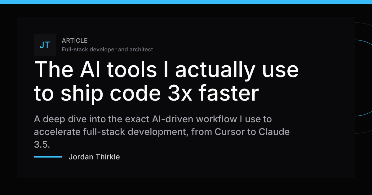 The AI tools I actually use to ship code 3x faster
