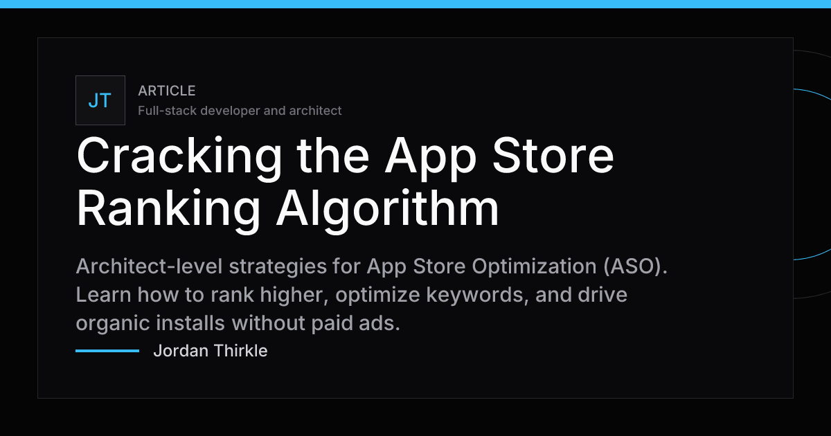 Cracking the App Store Ranking Algorithm