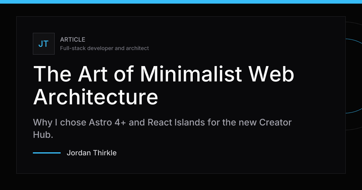 The Art of Minimalist Web Architecture